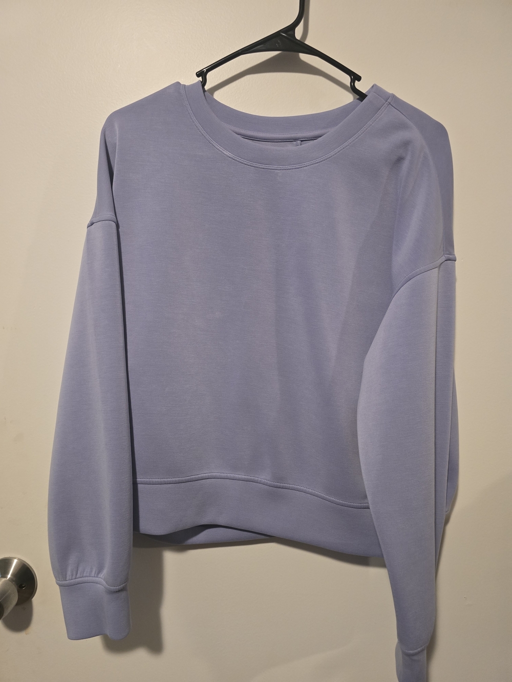 All In Motion NWOT Open Back Lavender Plush Crewneck Sweatshirt